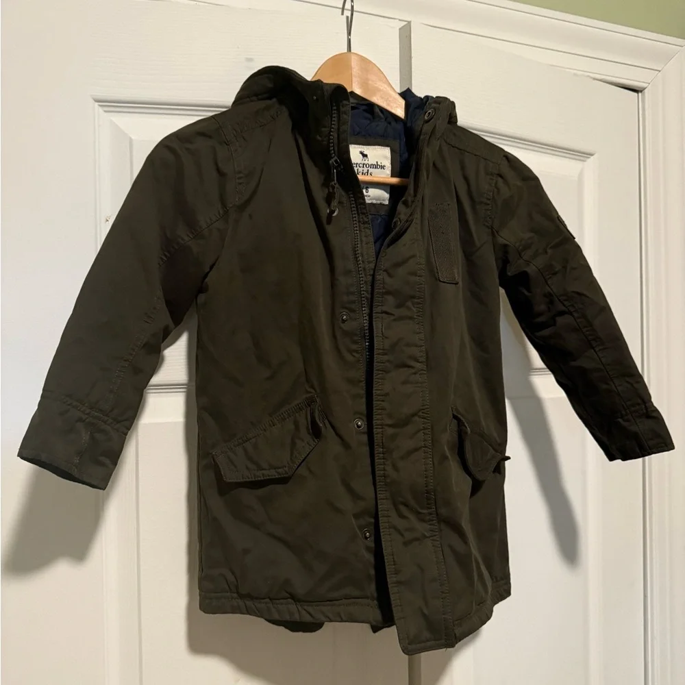 Abercrombie Kids Olive Hooded Fall/Winter Jacket